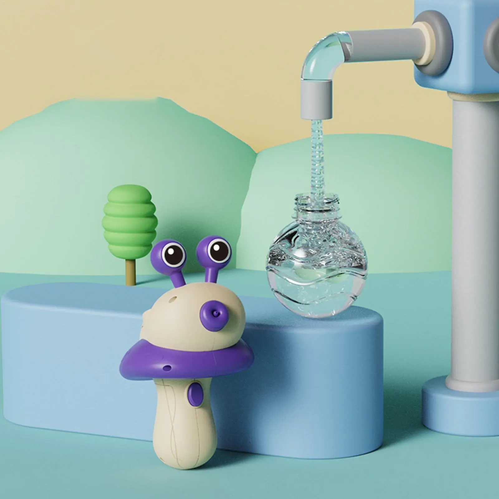Water Shooters for Kids Snail Shape Water Fighting Toy Portable Toddler Electric Toy Sprinkler for Swimming Pool Camping