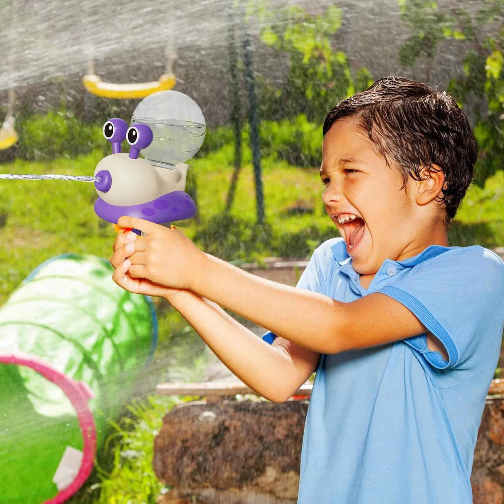 Water Shooters for Kids Snail Shape Water Fighting Toy Portable Toddler Electric Toy Sprinkler for Swimming Pool Camping