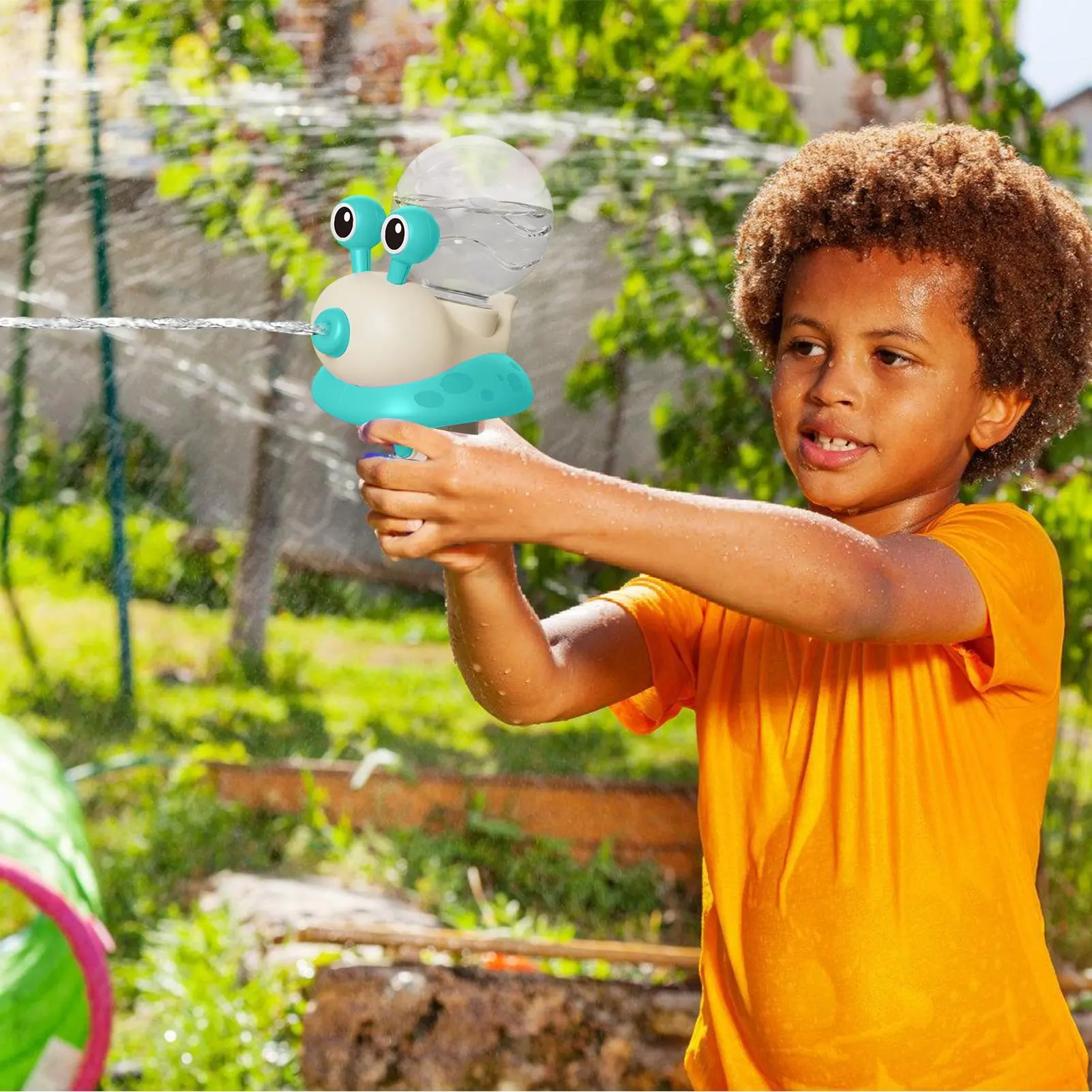 Water Shooters for Kids Snail Shape Water Fighting Toy Portable Toddler Electric Toy Sprinkler for Swimming Pool Camping