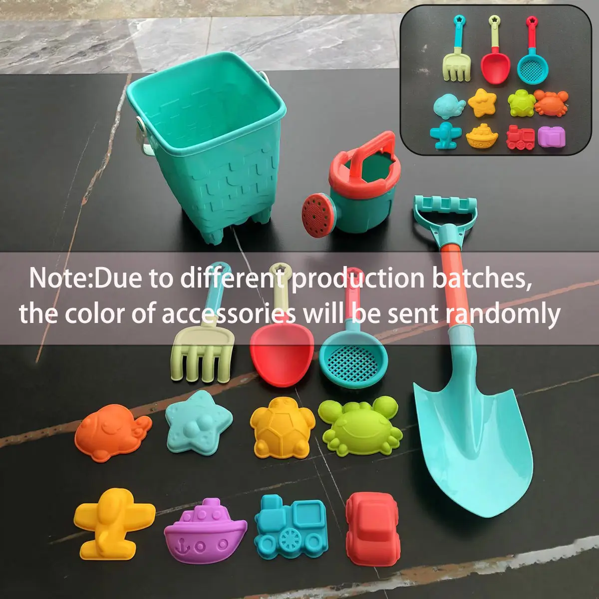 14/16PCS Children Beach Toys Summer Outdoor Games Sand Play in Water Bucket Shovels Kids Tools Gift Accessories Color Random