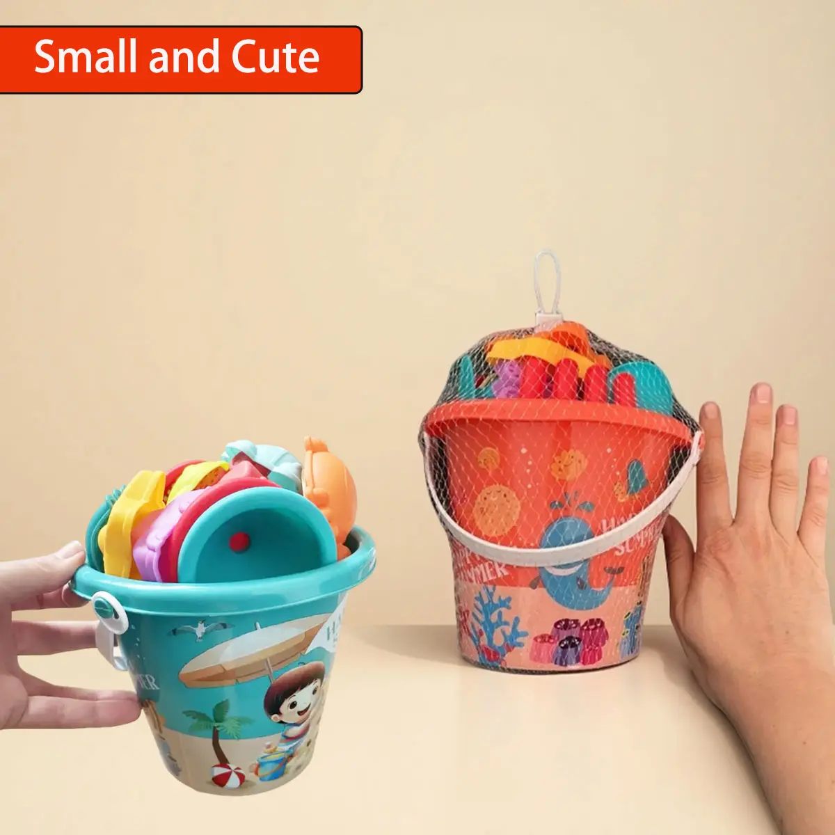 14/16PCS Children Beach Toys Summer Outdoor Games Sand Play in Water Bucket Shovels Kids Tools Gift Accessories Color Random