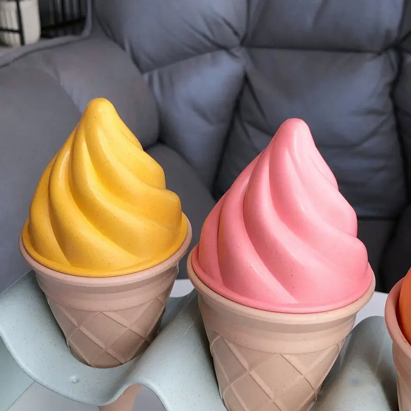 Children Beach toys play sand wheat straw material ice cream toys digging sand tools environmental Nordic wind outdoor