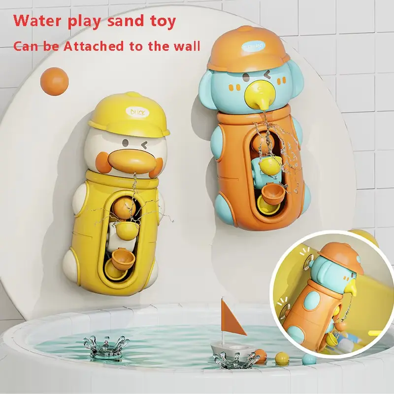 Baby Bath Toys Cute Duck/Elephant Baby Bath Tub Spinner Waterwheel Games Shower Summer Play Water Toys Children's Bathroom Gifts
