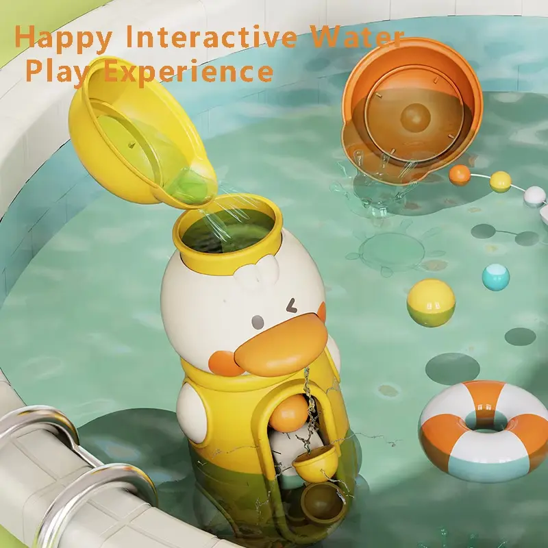 Baby Bath Toys Cute Duck/Elephant Baby Bath Tub Spinner Waterwheel Games Shower Summer Play Water Toys Children's Bathroom Gifts