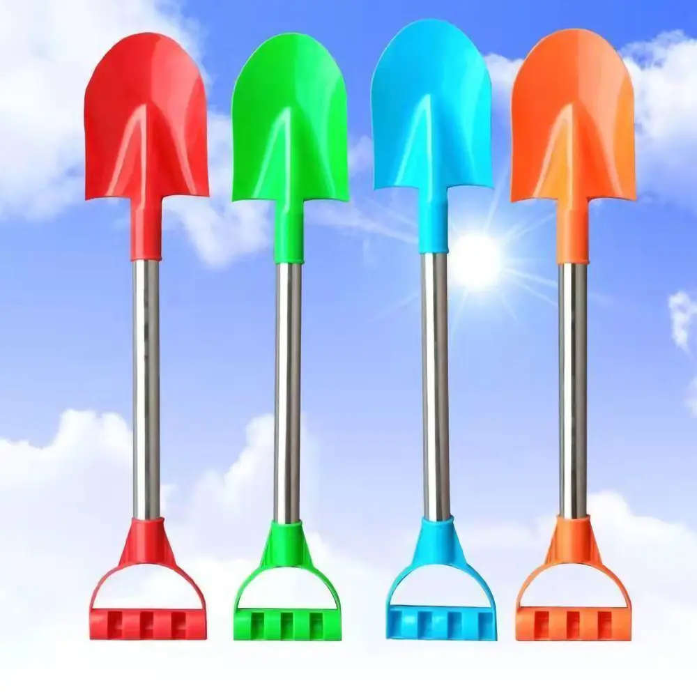 Kids Beach Shovel 56cm Stainless Steel Pointed Shovel Toy Summer Accessories for Beach Thickened Play Beach Outdoor Toys Gift