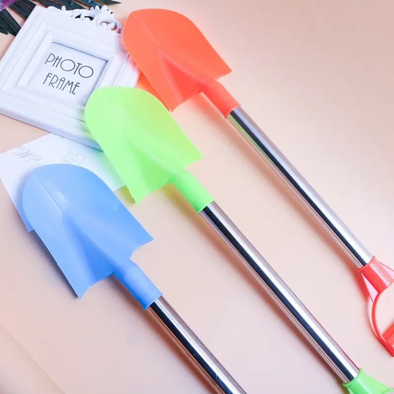 Kids Beach Shovel 56cm Stainless Steel Pointed Shovel Toy Summer Accessories for Beach Thickened Play Beach Outdoor Toys Gift
