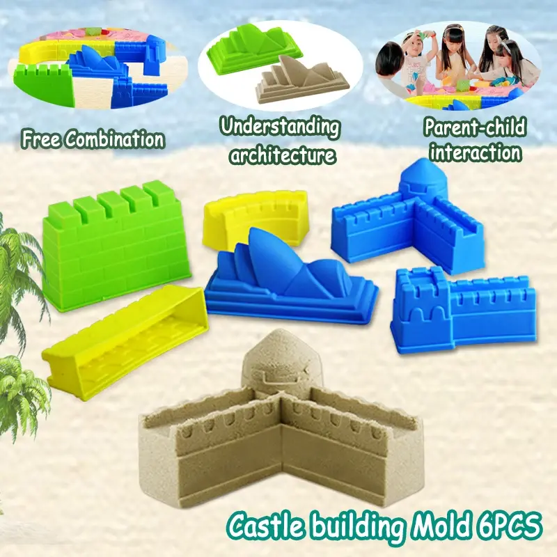 Beach Toy Children Play Sand Toy Shovel Sandbox Brick Walls Molds Castle Building Tools Summer Outdoor Play Beach Game for Kids