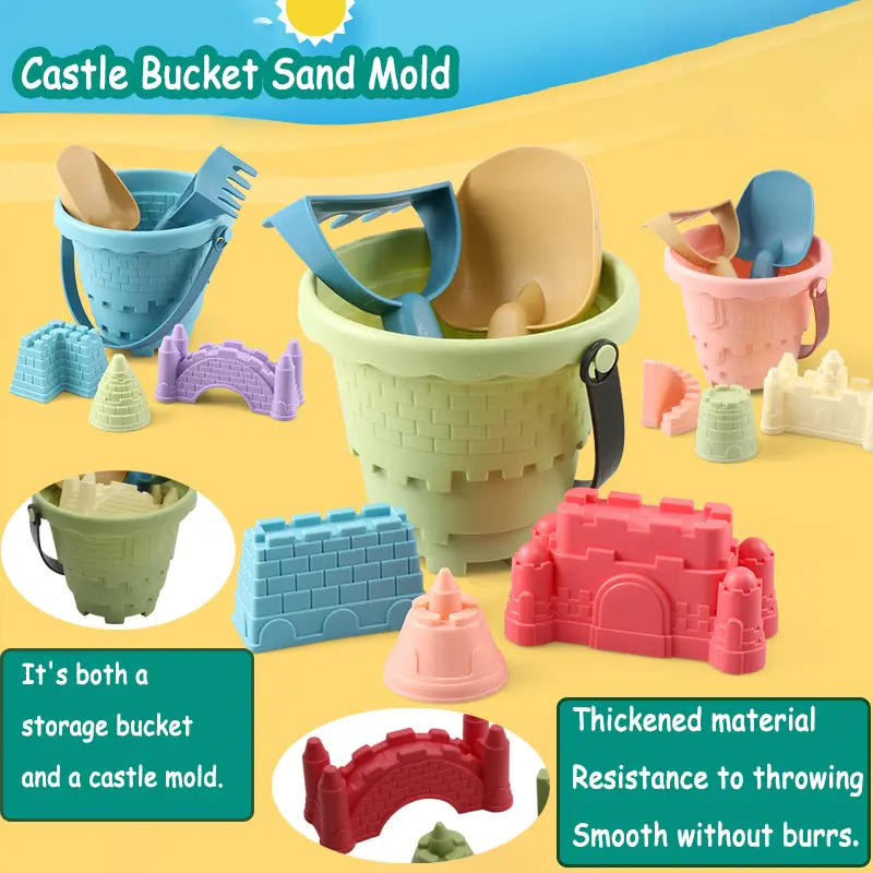 Beach Toys For Kids Castle Sand Bucket Digging Sand Scoop Toy Baby Sandbox Set Sand Play Molde Tools Outdoor Beach Games For Kid