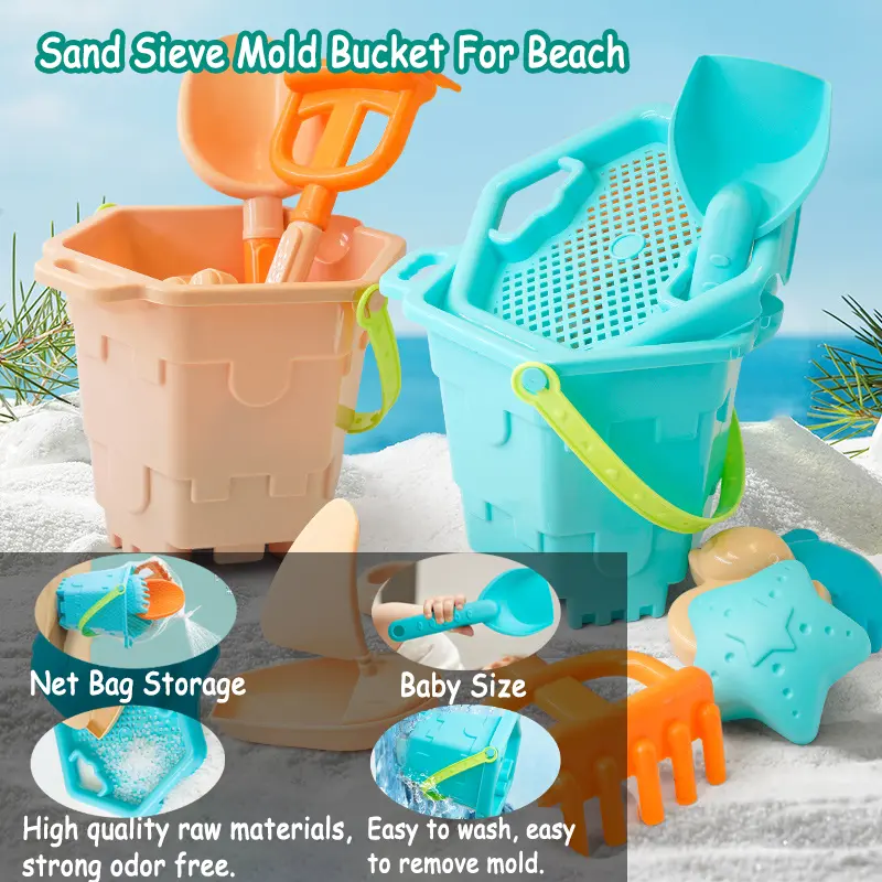 Beach Toys For Kids Castle Sand Bucket Digging Sand Scoop Toy Baby Sandbox Set Sand Play Molde Tools Outdoor Beach Games For Kid
