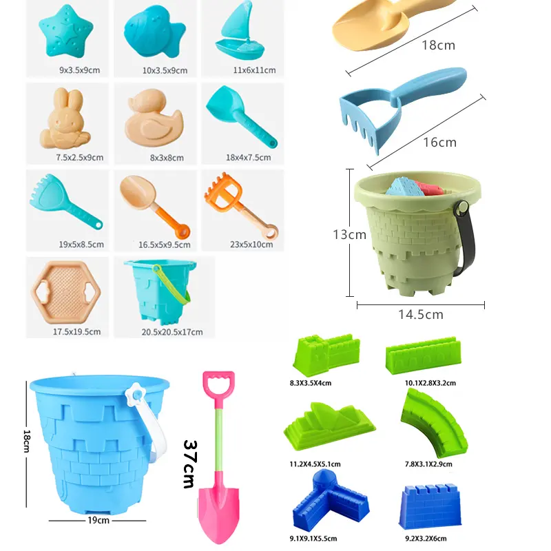 Beach Toys For Kids Castle Sand Bucket Digging Sand Scoop Toy Baby Sandbox Set Sand Play Molde Tools Outdoor Beach Games For Kid