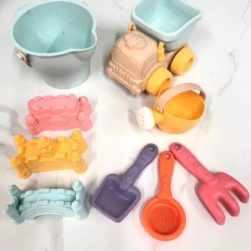 Beach Toy Outdoor Sand Play Castle Toy with Mold Shovel Truck Sandcastles Toy Bathtub Water Play Toy Kids Educational Toy