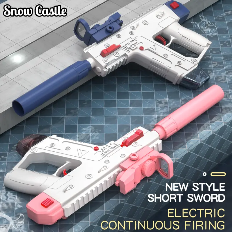 Electric Water Gun, Automatic Squirt Guns Water Pistol Large CapacityBattery-Powered Squirt Toy , Long Distance Shooting Toy