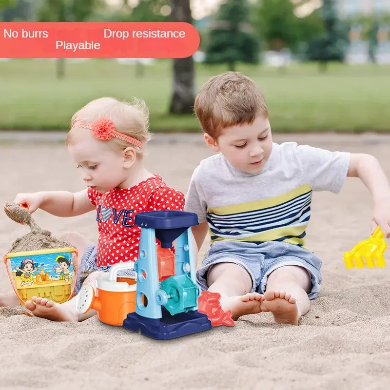 Children Beach Sand Play Tool Set Sand Bucket Sieve Funnel Sand Shovel Wagon Watering Can Scoop  Summer Outdoor Toys for Kids