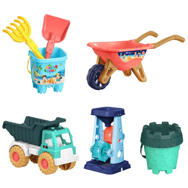 Children Beach Sand Play Tool Set Sand Bucket Sieve Funnel Sand Shovel Wagon Watering Can Scoop  Summer Outdoor Toys for Kids