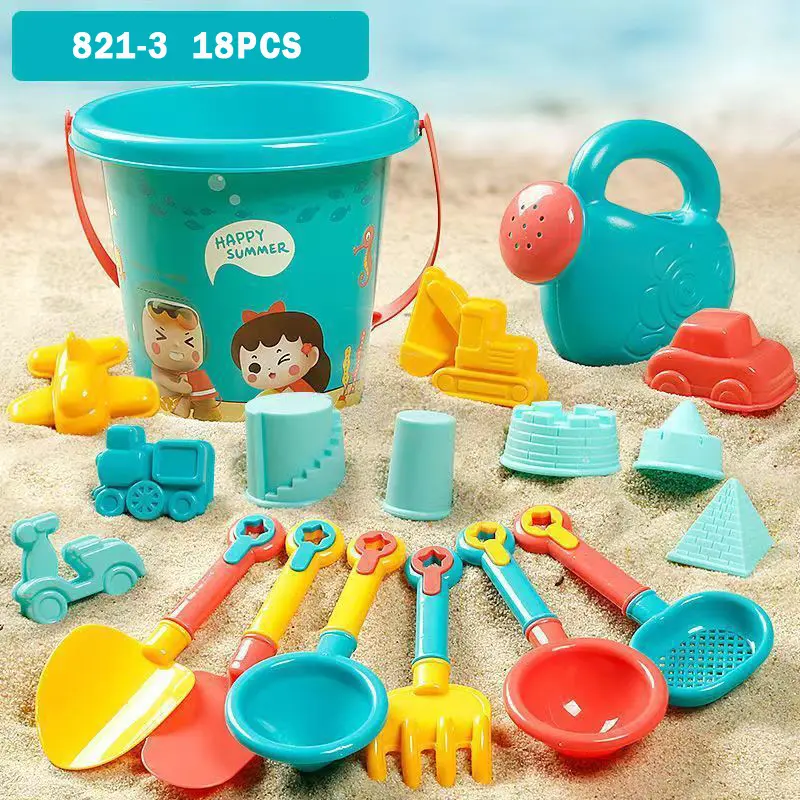 Beach Toys For Kids Sand Toys Buckets With Sifter Watering Can,Hand Tools Sand Molds Mesh Beach Toy Bag Kids Summer Fun Beach