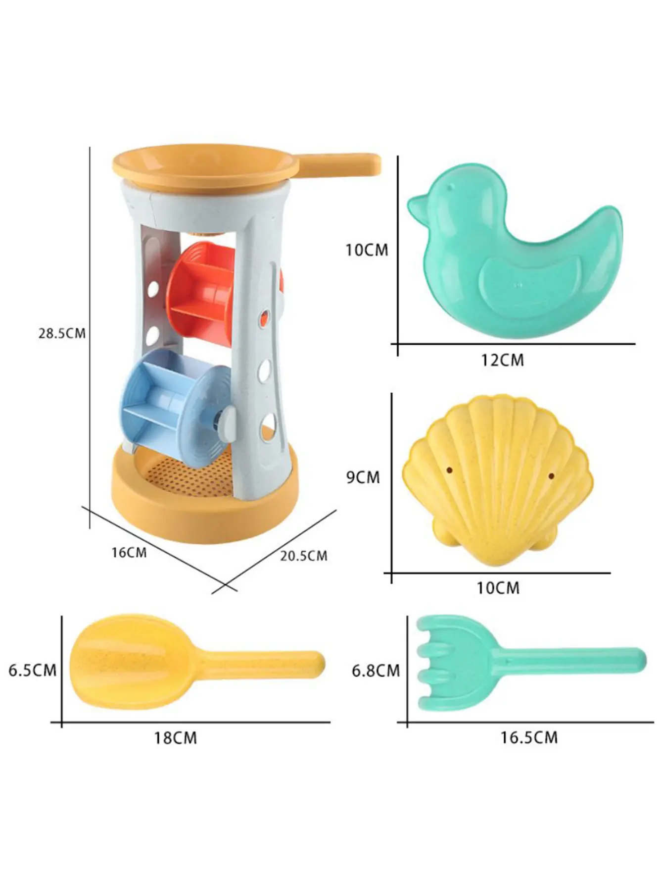 Children bulldozer straw Random color beach toy engineering car excavator wheat straw dredging tool splash beach shovel