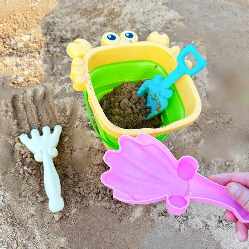 Summer Beach Set Toys For Kids Digging Sand Plastic Bucket Watering Bottle Shovels Children Beach Water Game Toys Tools