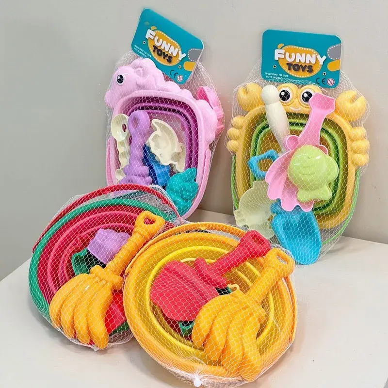 Summer Beach Set Toys For Kids Digging Sand Plastic Bucket Watering Bottle Shovels Children Beach Water Game Toys Tools