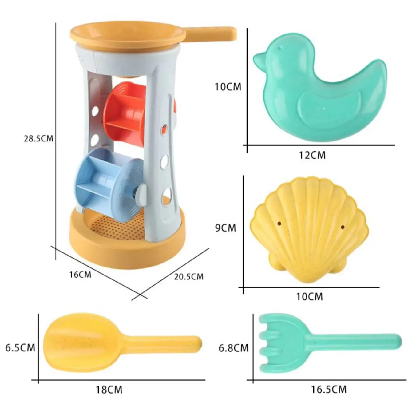 Children bulldozer straw Random color beach toy engineering car excavator wheat straw dredging tool splash beach shovel