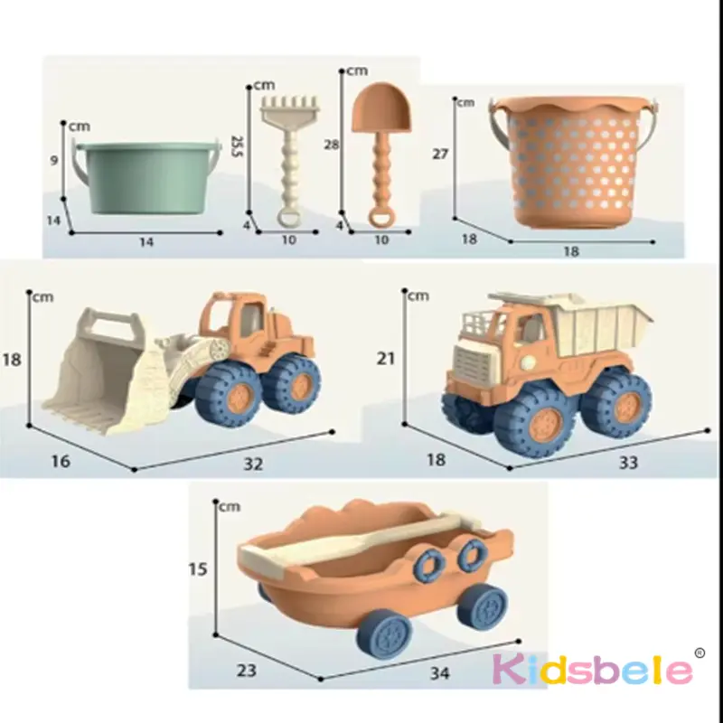 Beach Play Toys Children Portable Garden Seaside Shovel Sand Truck Storage Bucket Sand Digging Tools Summer Outdoor Party Gift