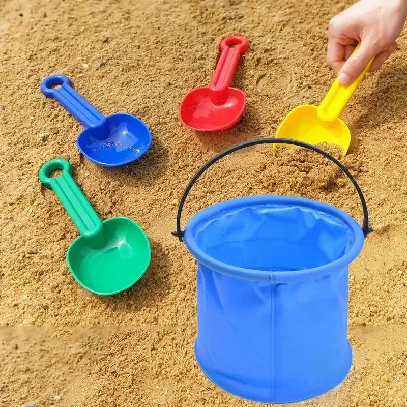 1pc Beach Sand Bucket Toy Collapsible Bucket Gardening Tool Outdoor Pool Play Tool Kids Summer Water Fun Toy Birthday Gift