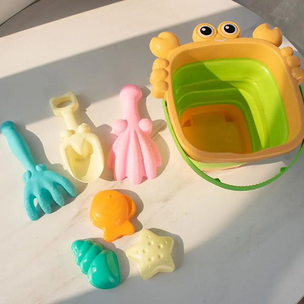 Multicolor Beach Toys Set Plastic Sand Mold Digging Sand Kit Bucket Shovel Kids Plaything Playing Sand Gadgets