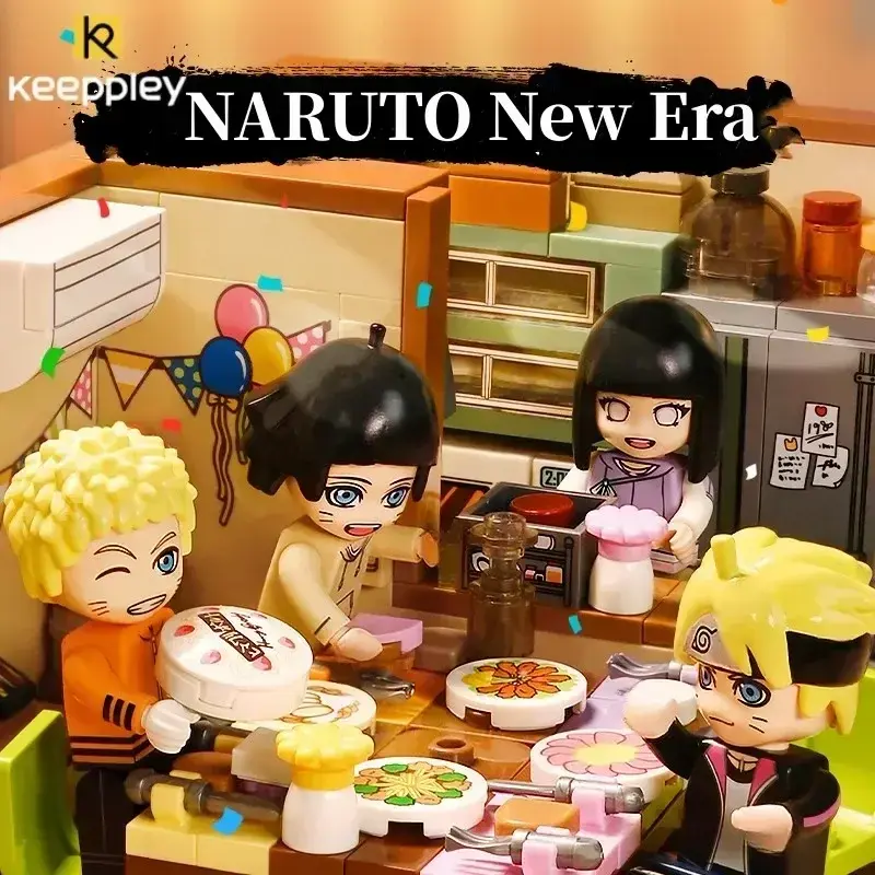 Keeppley Anime Naruto Series Building Blocks Sunflower's Life Day By Day Wisdom Assembly Model Ornaments Toy Birthday Gift
