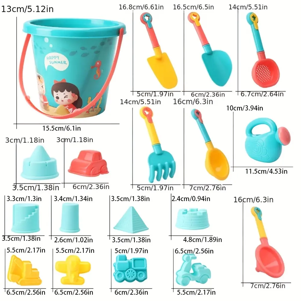 Kids beach toys summer outdoor games sand play plastic bucket watering bottle shovels kids beach game water toys tools gifrs
