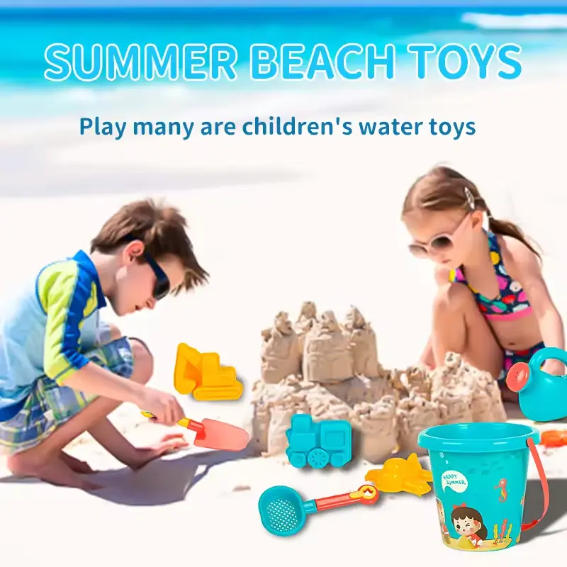Kids beach toys summer outdoor games sand play plastic bucket watering bottle shovels kids beach game water toys tools gifrs
