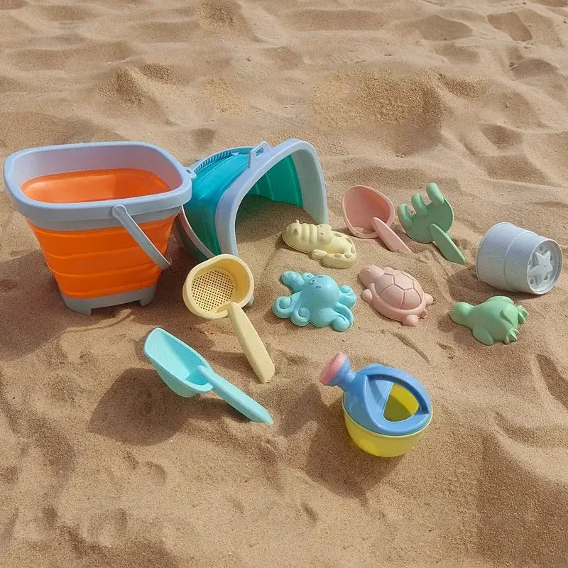 Summer Beach Set Toys for Kids Digging Sand Plastic Bucket Watering Bottle Shovels Children Beach Water Game Toys Tools