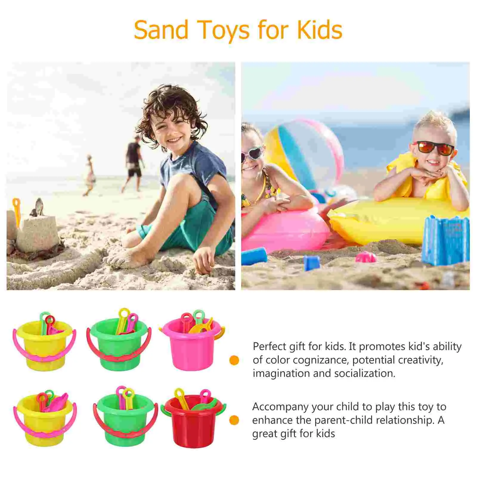 24pcs Child Sand Bucket Interesting Kids Beach Bucket Toy Mini Bucket Mini Toddler Kids Toys For Kids