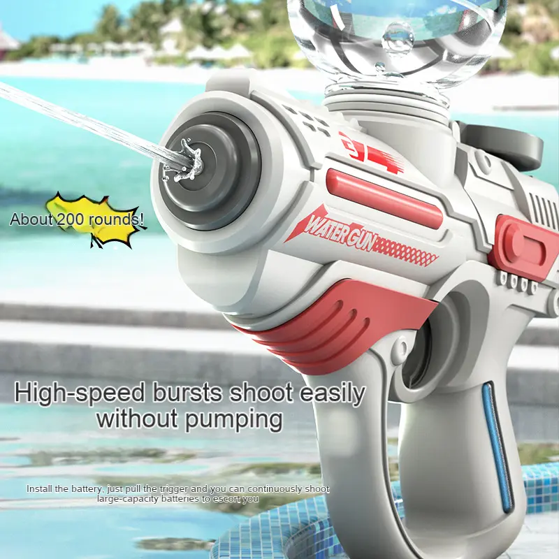 2024 New Electric Automatic Water Gun Children High-pressure Outdoor Beach Large-capacity Swimming Pool Summer Toy for Children