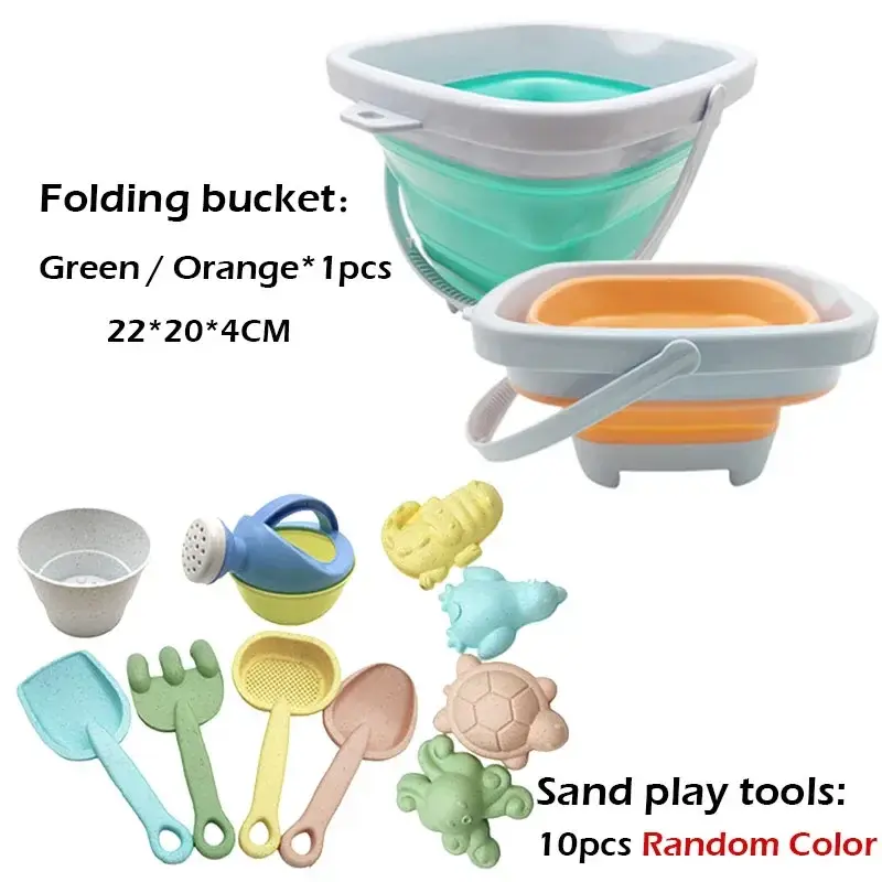 Summer Beach Set Toys for Kids Digging Sand Plastic Bucket Watering Bottle Shovels Children Beach Water Game Toys Tools