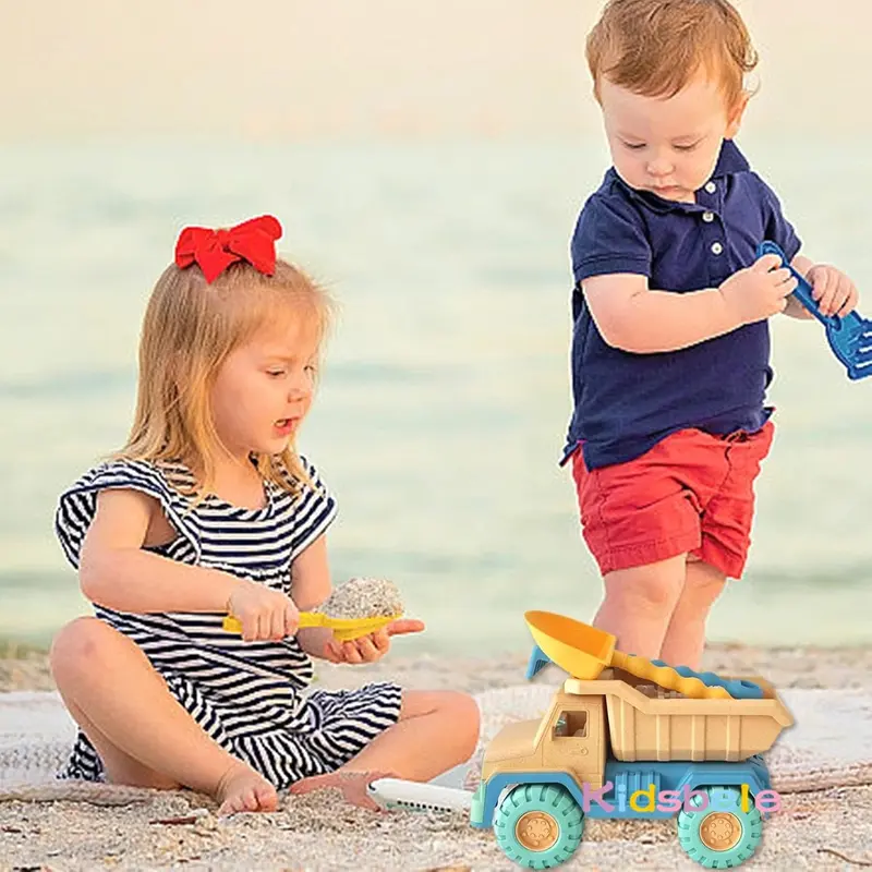 Sand Toys For Kids Large Sand Shovel Beach Bucket Sand Digging Tool 5 PCS Travel Toy Summer Outdoor Party Toy Great Holiday Gift