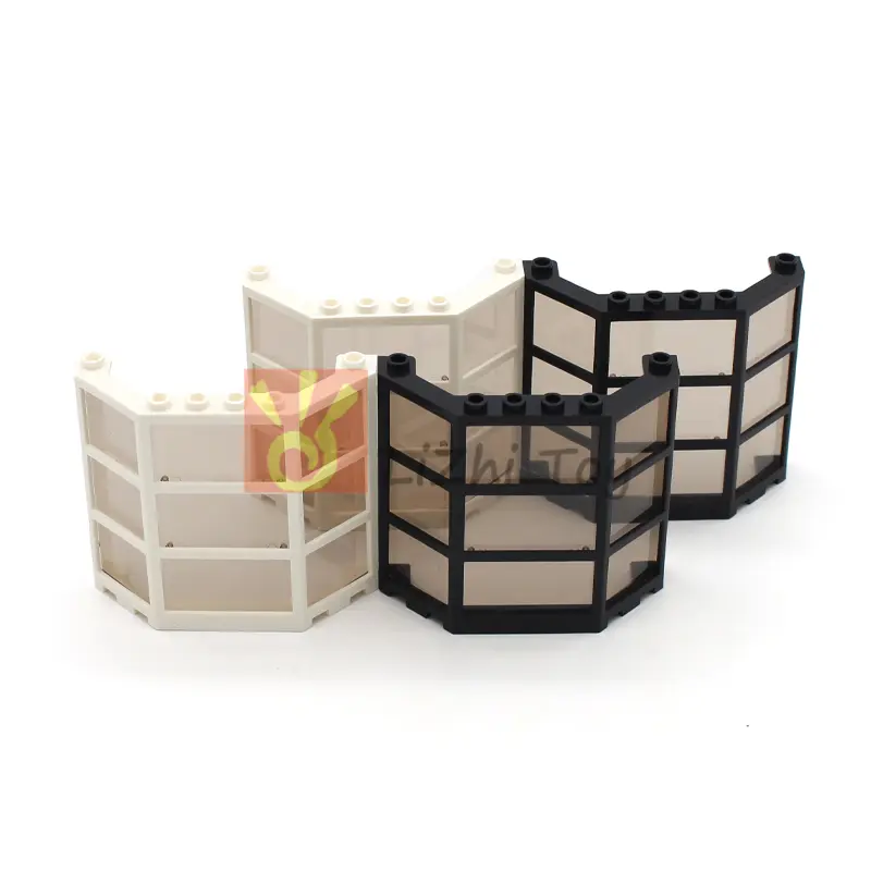 2pcs MOC Bricks French Window 3x8x6 Bay 30185c01 Building Block Compatible with Glass Sun House Assembles City Street View Toys