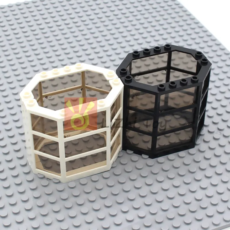 2pcs MOC Bricks French Window 3x8x6 Bay 30185c01 Building Block Compatible with Glass Sun House Assembles City Street View Toys
