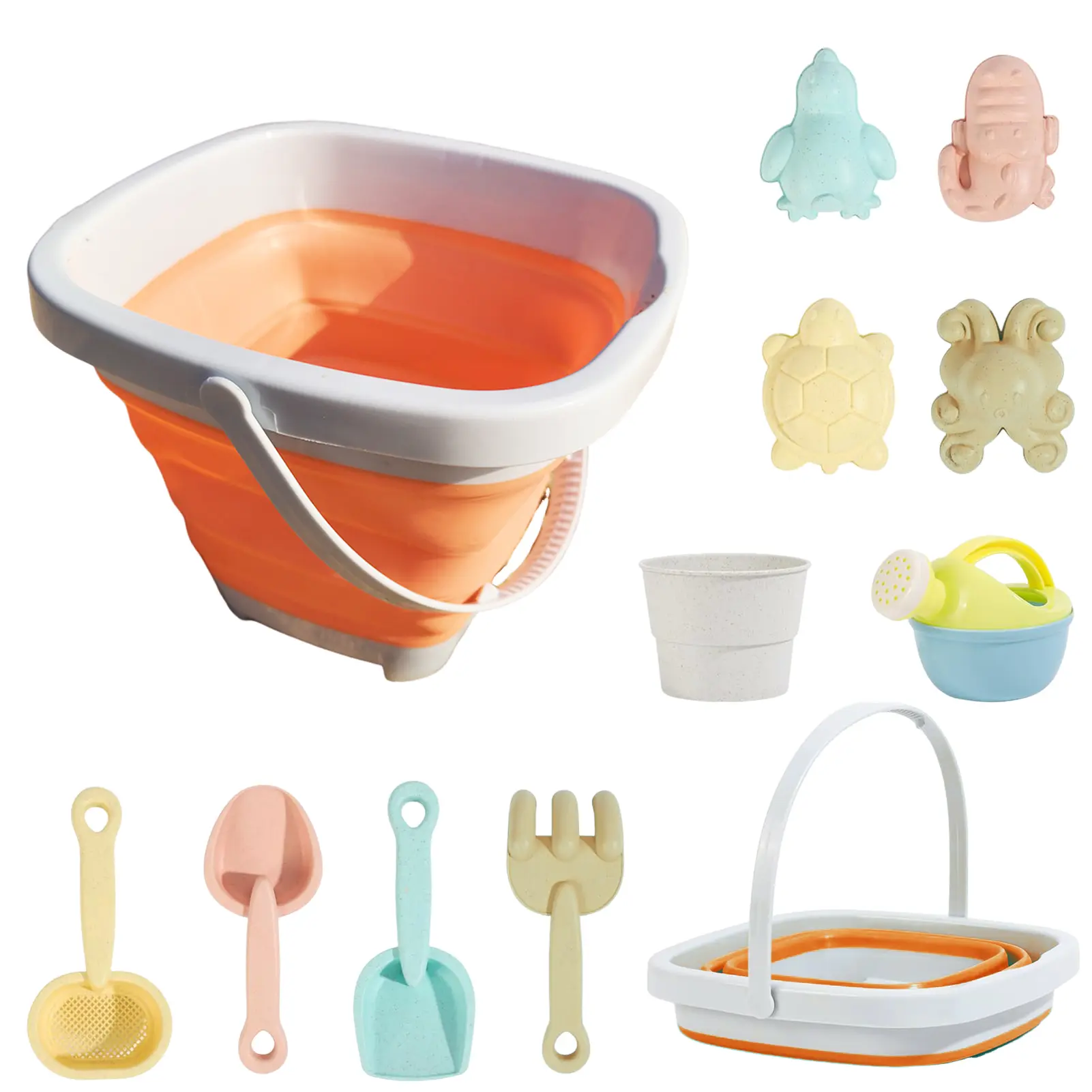 Kids Beach Bucket Shovel Sand tools Set Multifunctional Digging Sand Bucket Shovel Toys for Baby Outdoor Beach Park Toys