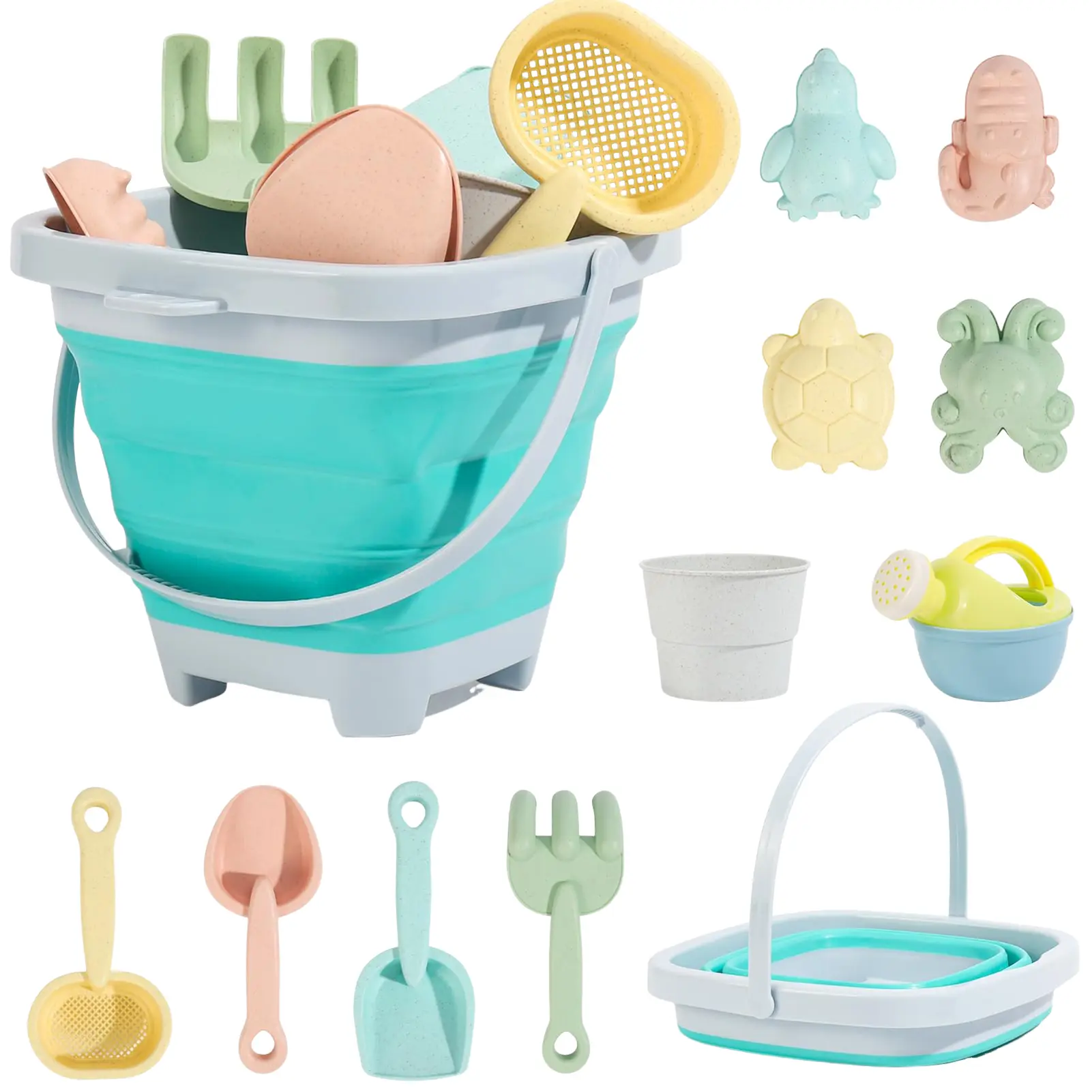 Kids Beach Bucket Shovel Sand tools Set Multifunctional Digging Sand Bucket Shovel Toys for Baby Outdoor Beach Park Toys