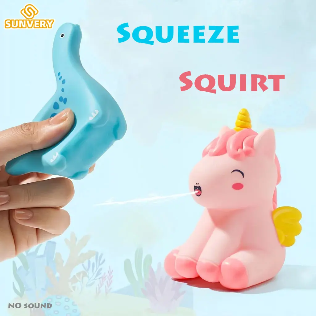 Toddlers Squirt Toy Dinosaur Kids Bath Toys Baby Play Water Squirt Toys Squeeze Children Boys and Girls Swim Pool Water Toys