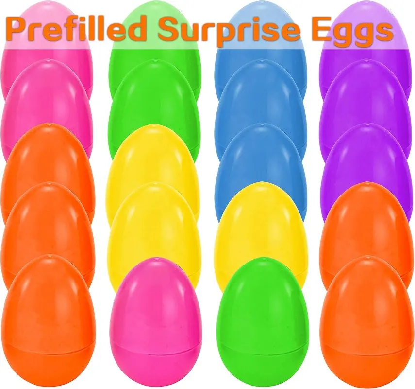 Mochi Squishy Toy Mystery Prefilled Easter Eggs Stress Relief Squishies Toy for Easter Eggs Fillers School Classroom Prizes 2025