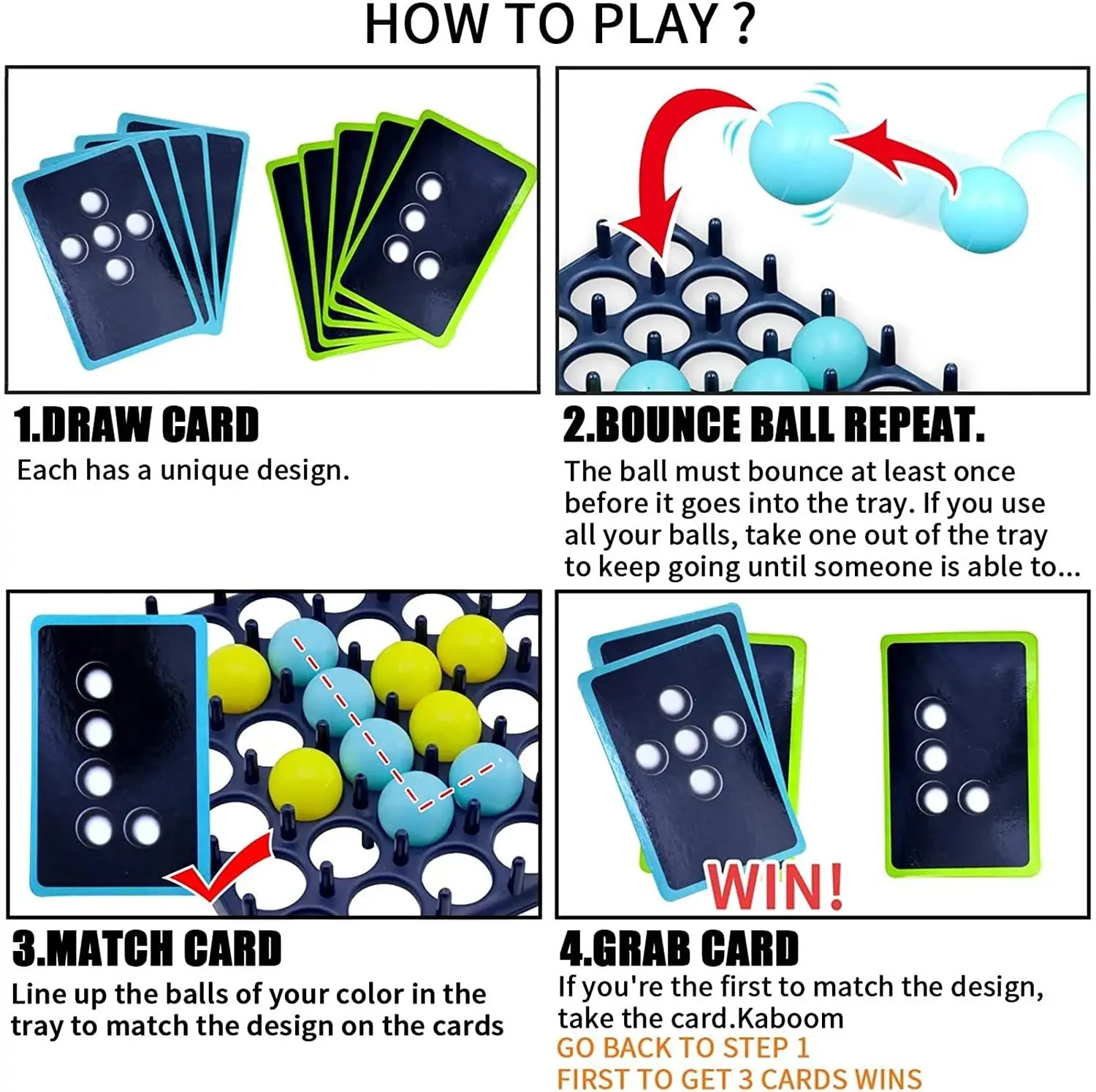 Board Games for Kids Bounce Off Game Jumping Ball Table Game Family and Party Desktop Bouncing Toy Bounce Gift