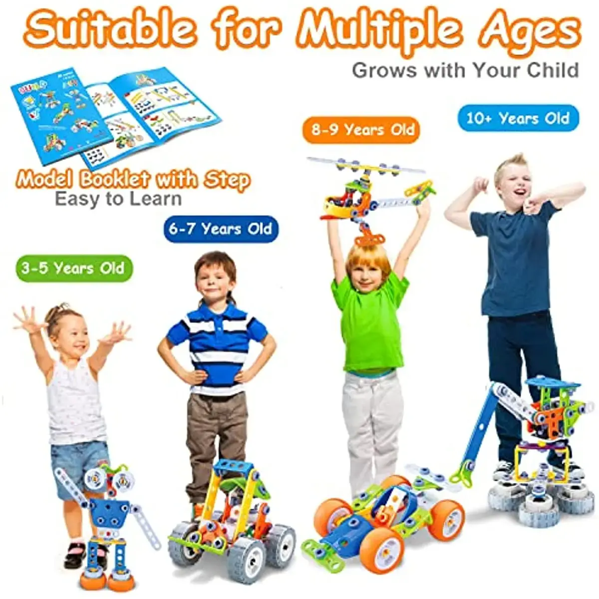 Building Set for 4+ Boys Birthday Gifts STEM Toys Educational Autism Sensory Toy Building Set Creative Learning Games