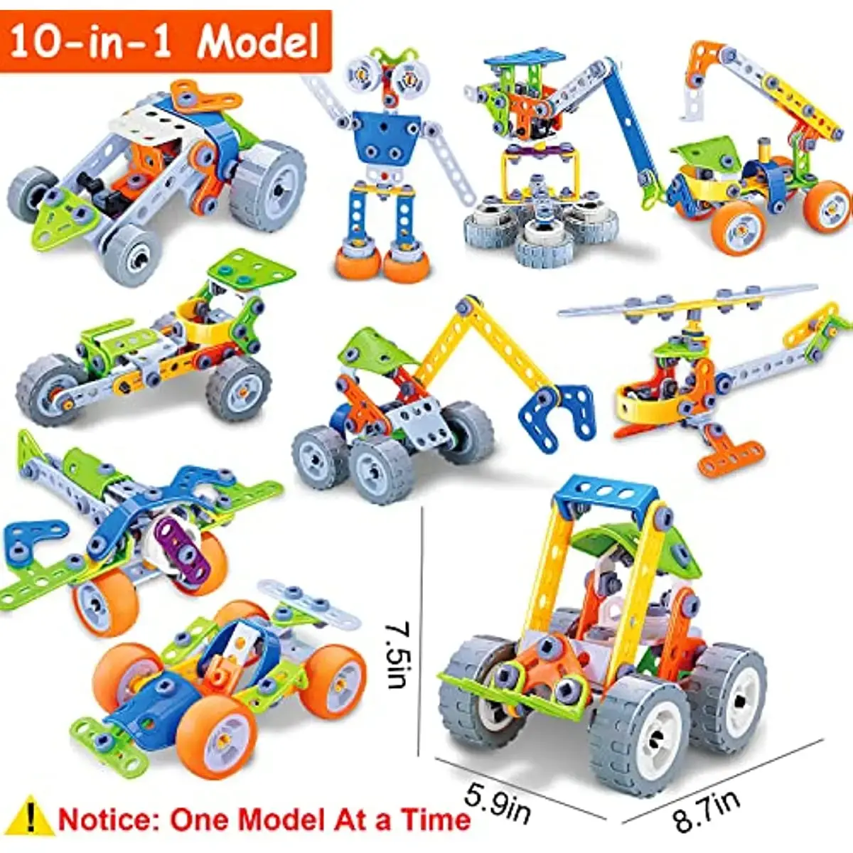 Building Set for 4+ Boys Birthday Gifts STEM Toys Educational Autism Sensory Toy Building Set Creative Learning Games