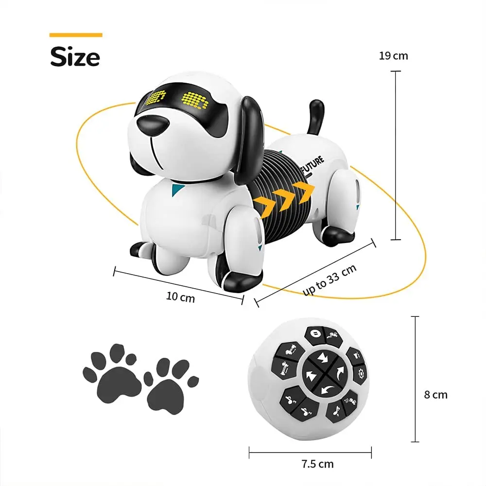 Remote Control Puppy Dog RC Robot Interactive Smart Electronic Robot for Kids Singing Programmable Electronic Pets with Sound