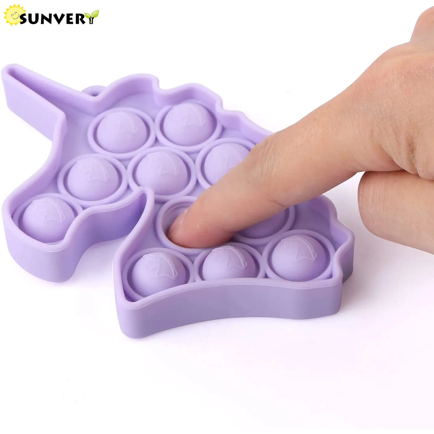 unicorn push keychain fidget Pendant toys simple dimple mini simpl dimmer figet Antistress Toy Kids Last game