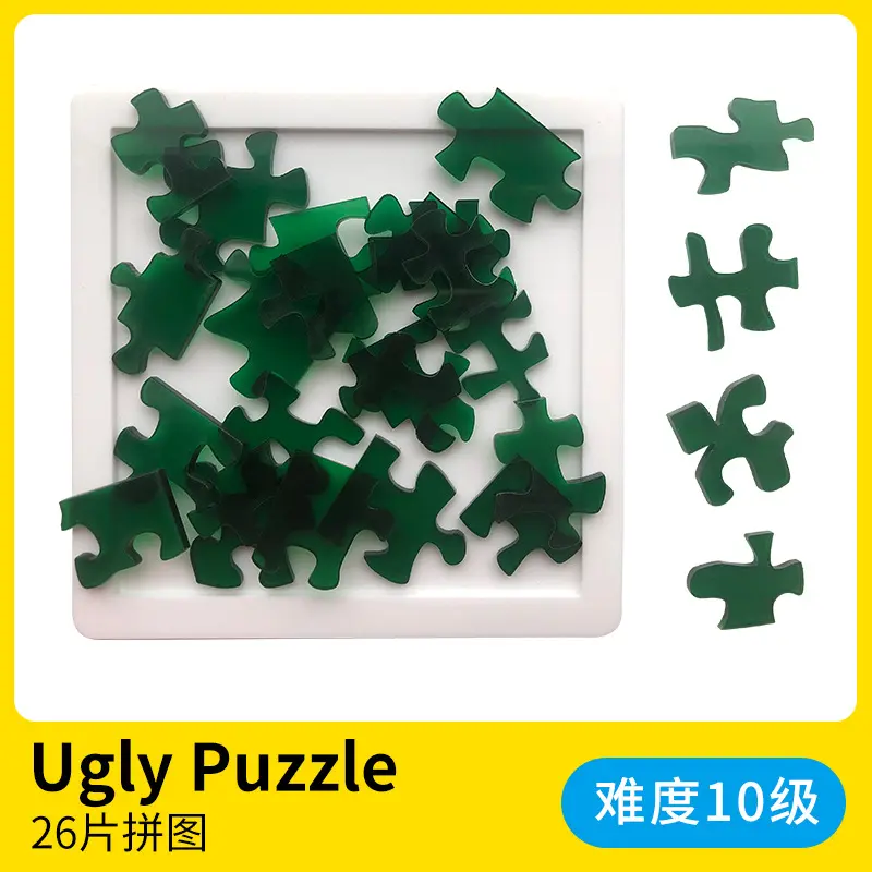 Jigsaw Puzzle Super Difficult Level 10 Brain Challenge Game Acrylic Crystal Logical Shape Puzzle Toys for Youth or Adult