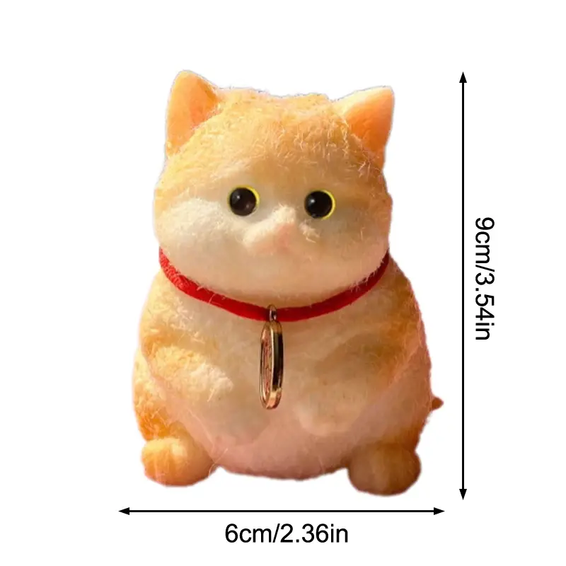 Cute Big Cat Taba Squishy Silicone Fuzzy Super Big Plush Cat Handmade Kitten Squeeze Toy Mochi Toy Hand Relax Antistress Gift