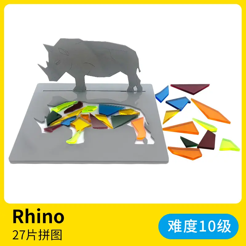 Jigsaw Puzzle Super Difficult Level 10 Brain Challenge Game Acrylic Crystal Logical Shape Puzzle Toys for Youth or Adult