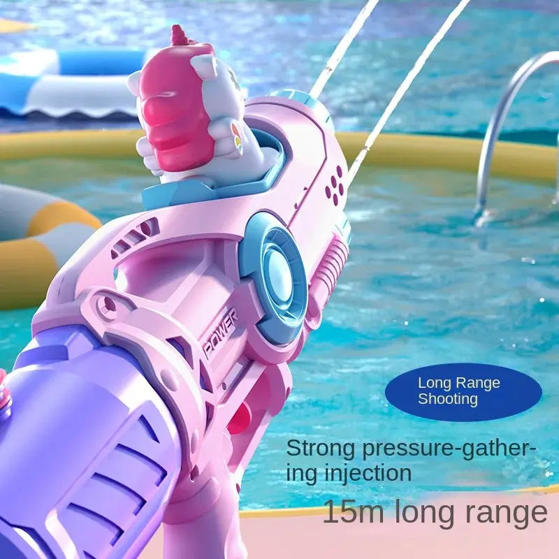 Kids Water Gun Toy Unicorn Ducks Bear Water Gun Toys Bursts Children's High-pressure  Automatic Water Spray Children's Toy Guns