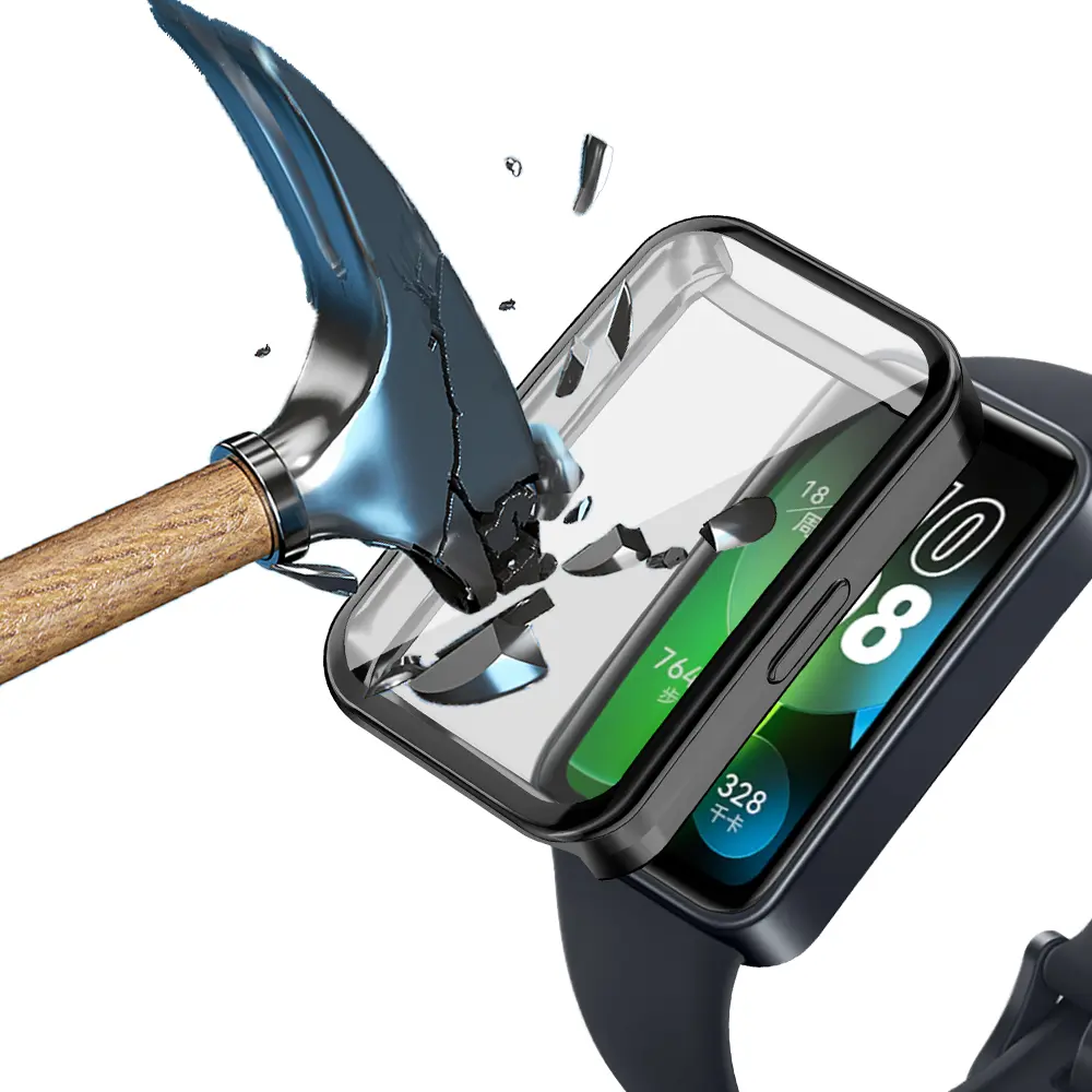 Soft TPU Case For Huawei Band 9 / 8 Shell Frame Bumper Screen Protector Glass Band9 Full Clear Protective Cover